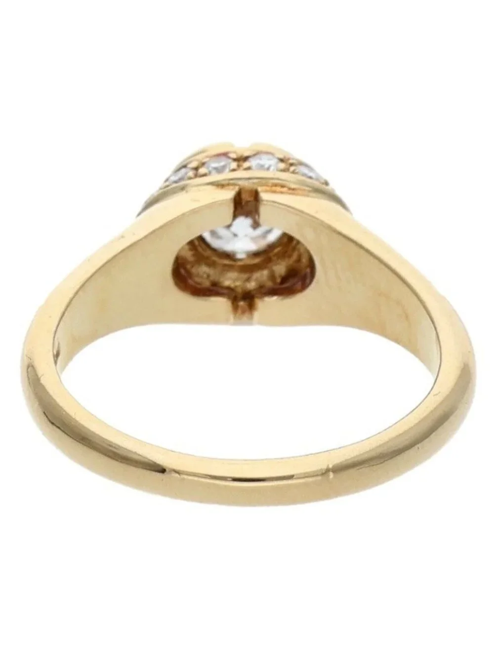 Bvlgari Bulgari Solitaire Cocktail 18k Yellow Gold Diamond Ring